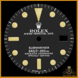 Dial Rolex Submariner Matte Dial White Letter Ref 1680  Patina Lume Original. Stock #284-ORI